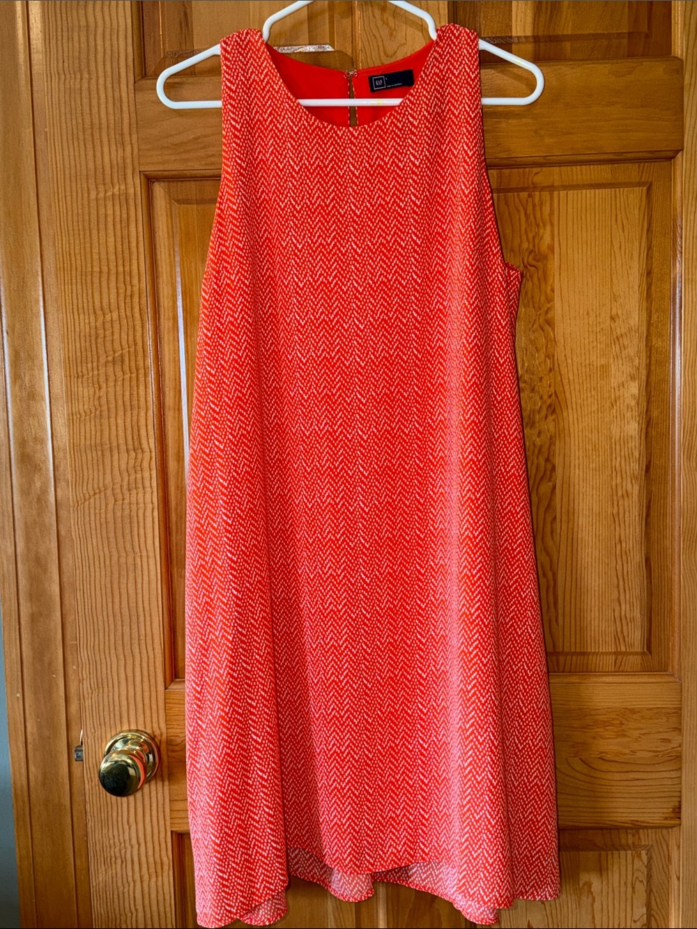 GAP Orange Dotted Sleeveless Dress